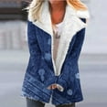 thumbnail image 2 of Winter Warm Plus Size Jackets for Womens Fashion Zip Up Composite Plush Button Lapels Jacket Outwear Coat, 2 of 5