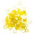 thumbnail image 2 of 100 anillos para y aves, bandas con Clip, sin números, amarillo, 2,5 cm de diámetro interior. Amarillo 2.5cm de diámetro interior. Baoblaze Clips para anillos de pájaros y palomas, 2 of 6