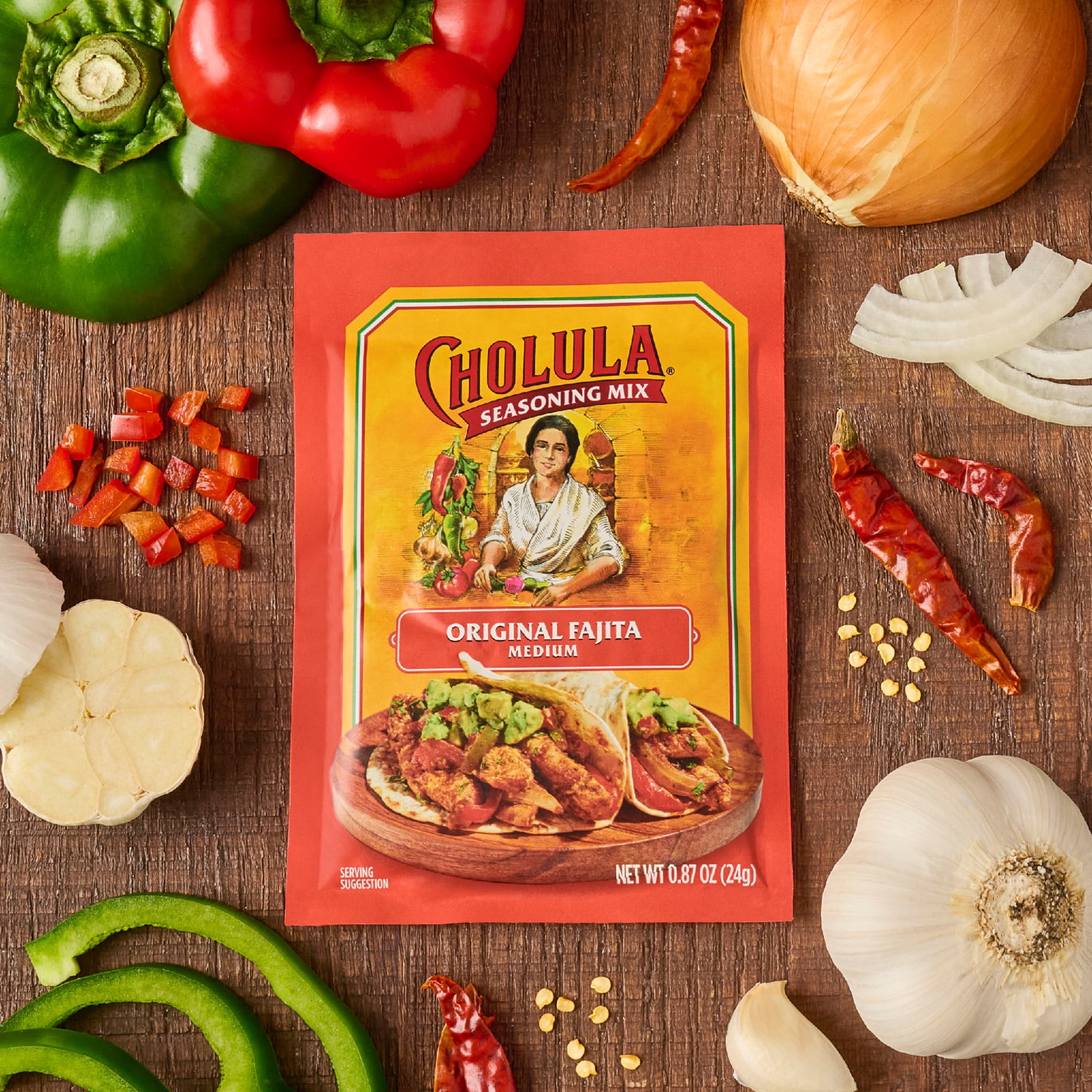 Cholula Original Fajita - Medium Seasoning Mix, 0.87 oz Bag