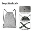 thumbnail image 4 of Saiise Silver Mosaic Pattern Sports Drawstring Backpack - String Swim Gym Bag with Wet Proof Pocket for Women&Men-Small, 4 of 6