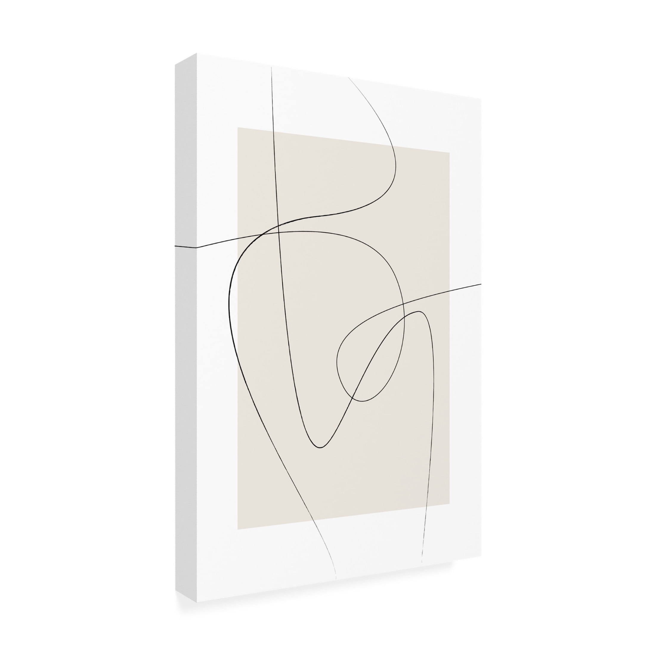 Trademark Fine Art Oju Design Beige Abstract Canvas Wall Art