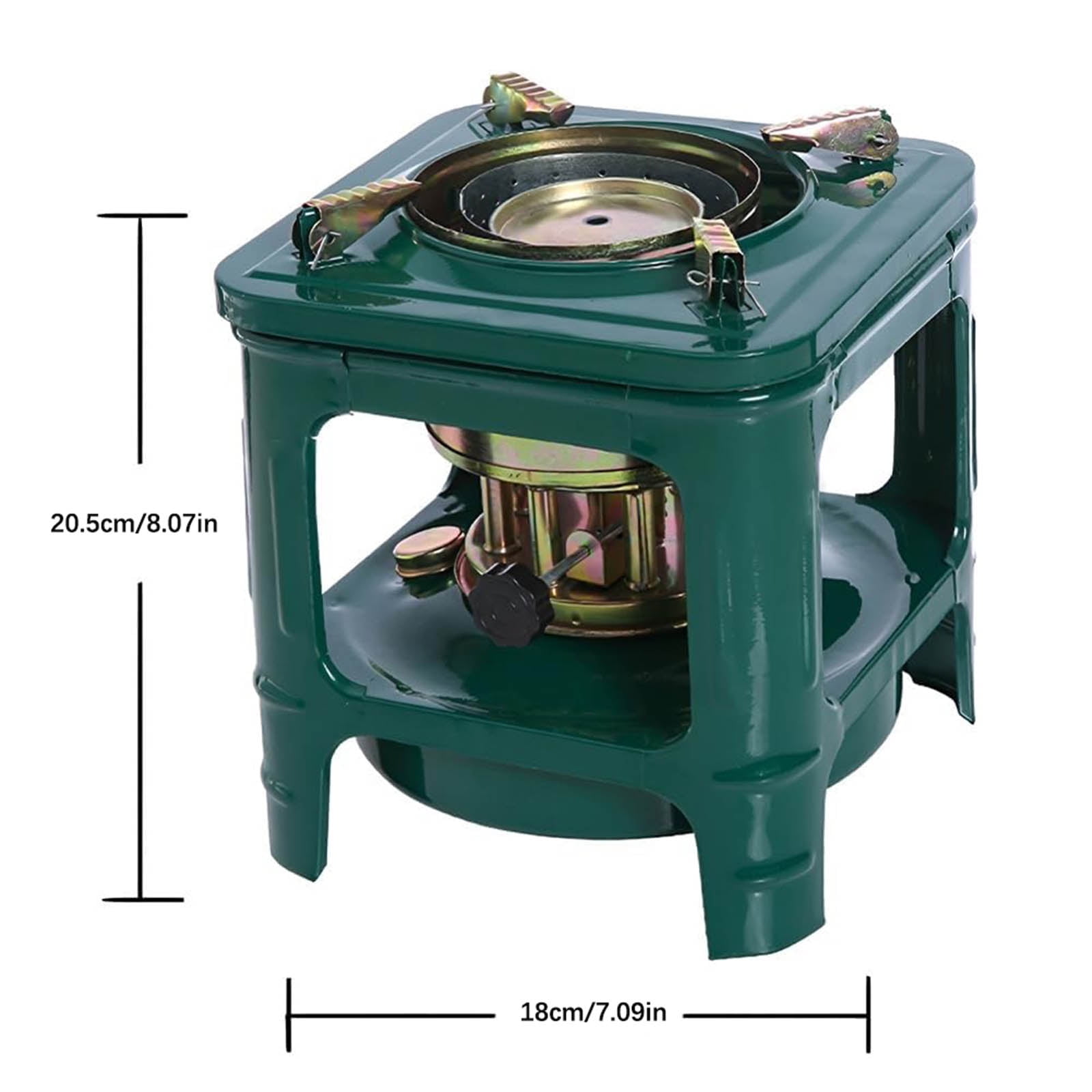 Picnic Burner Furnace, 8-Wick Portable Camping Oil Stove, Outdoor Diesell Cooking Stove, Portable Kerosene Diesel Alcohol Stove, Adventure Cookware Burner for Backpacking Hiking Adventure (Green)