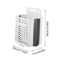 thumbnail image 3 of Hauiodp Plastic Hanging Laundry Baskets, Portable Wall-Mounted Dirty Clothes Hamper, Durable Folding Laundry Hamper Waterproof Dirty Clothes Organizer for Room Storage & Organizing, 3 of 7