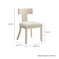 thumbnail image 3 of Side Dining Chair, Set of 2, Ivory White, Fabric, Wood, Bar Pub Cafe Bistro Dining Kitchen Hospitality Restaurant, Modern Contemporary, HB37233, 3 of 10