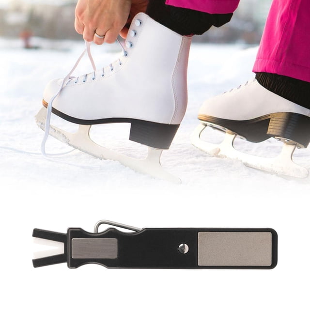 r de patines de hielo, tirador de encaje, mantenimiento, amoladora 3 en 1, r de cuchillas para bordes de piedra para patines de Hockey, Cola Afilador de patines