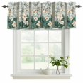 thumbnail image 2 of Spring Valances for Windows, Butterfly Summer Botanical Flower Light Filtering Kitchen Curtains, Rod Pocket Window Valance Curtains for Living Room Bedroom, 54" W x 18" L, 2 Panels, 2 of 9