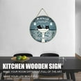thumbnail image 2 of Funny Cat Wooden Sign, Black Cat Wash Your Paws Sign, Round Sign Hanger for Home Toilet Restaurant Kitchen Bar Coffee Wall Decor Art, Cats Gifts for Women Men 12x12 inches, 2 of 7