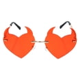 thumbnail image 1 of KAKOWELY 1 par de gafas de sol de moda sin montura, gafas de fiesta con forma de corazón, gafas para mujeres y hombres, 1 of 4