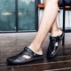 thumbnail image 5 of Bmisegm Men's Summer Breathable Hand Sewn Foot Covering Casual Beach Lazy PU Foreign Trade Sandals Summer Black 10, 5 of 5