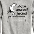 thumbnail image 3 of Peanuts - Make Yourself Heard - Toddler & Youth Crewneck Fleece Sweatshirt, 3 of 6