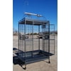 X-Large 28" x 22" x 75"H Elegant and Durable Wrought Iron Play Top Double Ladder Bird Parrot Finch Macaw Cockatoo Bird Rolling Cage With Toy Hook