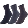 thumbnail image 2 of Lovely Annie Unisex Children's 3 Pairs Thick & Warm, Comfy, Durable Wool Crew Socks. Perfect as Winter Snow Sock and All Seasons LK08 Size 11Y-15Y Assorted, 2 of 4