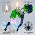 thumbnail image 4 of Cartoon Birthday Candle, Creative Number Candle for Party, Fashionable Design for Birthday Celebrations, Party Events - Mermaid - Themed, Glittery & Crown - Accented, 1PC, 4 of 6