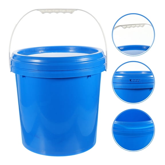 ifundom Round Plastic Paint Bucket, HDPE Material Container for Art Supplies Storage and Painting, 1 Set