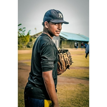 Canvas Print Baseball Player Dominican Baseball Ball Stretched Canvas 32 x