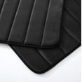 thumbnail image 6 of 2 Piece Striped Design Solid Memory Foam Bathroom Rug Set Non-Slip, 6 of 7