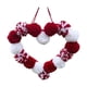 thumbnail image 1 of Guirnalda navideña con forma de corazón, decoración navideña creativa para compromiso Rojo y blanco, 1 of 9