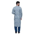 thumbnail image 5 of Atasi Printed Pathani Kurta With Salwar For Men Indian Summer Ethnic Set, 5 of 5