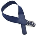 thumbnail image 2 of Beltox Women’s Elastic Waist Belt w Double Silver Ring Blue 37-47", 2 of 3
