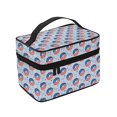 thumbnail image 4 of Yiaed Donut with the USA Fag Print Makeup Bag Travel Cosmetic Bags for Women Girls Zipper Pouch Makeup Organizer, 4 of 4