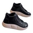 thumbnail image 2 of Zapatos Deportivos para Mujer Zapatos para Caminar Zapatillas de Deporte con Fondo Grueso y Aumento de Altura para Invierno Negro 36, 2 of 12