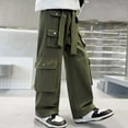 thumbnail image 2 of MEZZALL Boys Girls Cargo Pants Cargo Trousers Jeans Wide Leg Pants Slacks Trousers With Big Functional Pocket Work Pants Soft Toddler Cartoon Clothing, 2 of 7