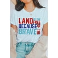 thumbnail image 3 of Faux Glitter Land of the Free Graphic T Shirts, 3 of 11