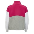 thumbnail image 2 of Boxercraft BW5206 Fleece Colorblock Quarter Zip-Cosmic Pink-XL, 2 of 2