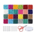 thumbnail image 4 of Kit de cuentas espaciadoras de arcilla redondas, cuentas sueltas de colores variados para hacer pulseras y collares. 4mm 6000 piezas, 4 of 9