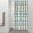 thumbnail image 3 of Boho Shower Curtain 36x72 Inches Polyester Fabric Vintage Tribal Pattern Bathroom Decor with Bohemian Chic Aesthetic, 3 of 5