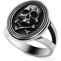 ZMY Home Stainless Steel Party Jewelry Gothic Crossbone Skull Ring (11)