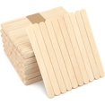 thumbnail image 1 of 300 palitos de madera, palitos de madera para manualidades, palitos de madera natural, ideales para artes y manualidades (crudo), 1 of 5