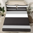 thumbnail image 2 of Erosebridal Geometric Stripes Bed Sheets Set Queen Size,Black White Bedding Sets Queen Size,Abstract Artwork Bed Sheets Queen,Breathable Lines Room Decoration,4-Piece, 2 of 7