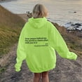 thumbnail image 2 of Arlun Fashion Letter Printed Hoodies for Women Loose Comfortable Long Sleeve Pullover Sweatshirt Casual Drawstring Preppy Hooded Tops with Pockets for Teen Girls Green S, 2 of 5