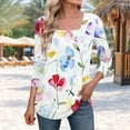 thumbnail image 2 of Womens Summer Tops Casual Stylish Blouses & Button-Down Shirts Petite Shirts for Women Dressy Casual Work Women Slim Fit Basic Tees Skinny Crop Work Clothes for Women 2026, 2 of 5