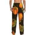 thumbnail image 3 of Balery Men'S Orange Pumpkin Pants,Sleepwear Pants,Pajama Pants,Pj Bottoms Drawstring And Pockets-Small, 3 of 9