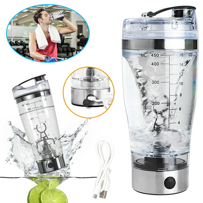 EIMELI Electric Mixing Cup Protein Automatic Shaker Bottle 450ml Portable  Vortex Mixer Cup Leakproof Sports Bottle USB Charge 