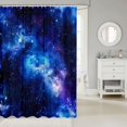 thumbnail image 2 of Manfei Dreamy Nebula Galaxy Shower Curtain 72Wx84L,Celestial Sparkling Stars Print Bathroom Shower Curtain, 2 of 5