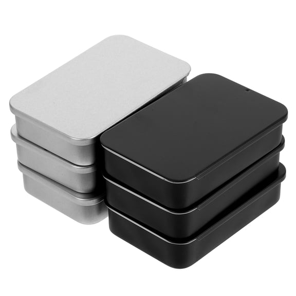 6-Piece Push Pull Metal Card Holder Set for Credit and ID Cards, and Black, 3 Pieces Each, Multifunctional Design
