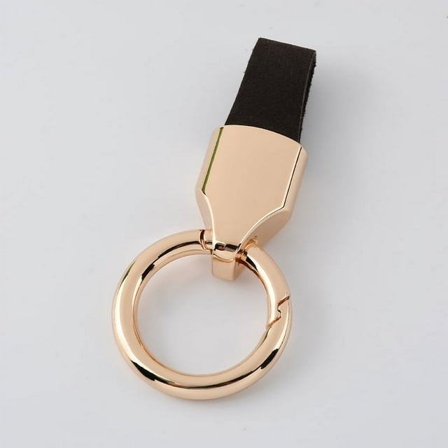 LLavero de coche de piel de vaca esmerilada, sencillo, ligero, de lujo, para colgar en la cintura, llavero de cuero para mujer, pequeño colgante antipérdida
