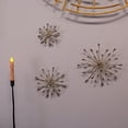 thumbnail image 3 of Zeckos Gold Metal Teardrop Starburst Wall Hangings Art Set of 3, 3 of 8