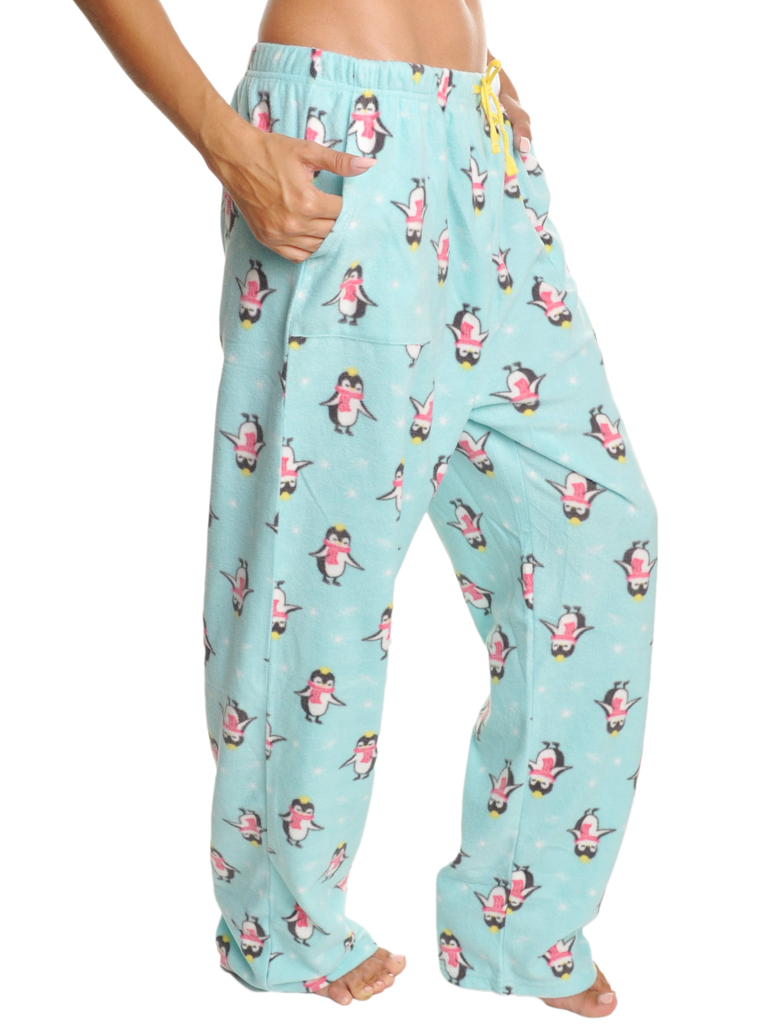 beifon Ladies Pajama Pants Long Pyjama Pants Pajama Pants Soft Sleep Pants Bottoms Elastic Waist Casual Pants with Hair Band for Ladies 