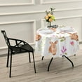 thumbnail image 6 of Coolnut Easter Round Tablecloth 60In,Easter Bunnies Round Table Cloth Water Resistant Spill Proof Large Table Cover for Family Gathering Dinner, Hotel, BBQ, 6 of 7