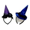 Pretend Play Dress Up Mozlly Purple Wicked Witch Spider Web Hat Halloween Headband and Mozlly Blue Wicked Witch Spider Web Hat Halloween Headband