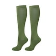 thumbnail image 2 of SPRING PARK Compression Socks Solid Color For Men & Women Circulation For Medical Running Hiking Cycling Knee Length Socks, 2 of 4