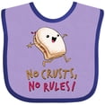 thumbnail image 3 of Inktastic No Crusts, No Rules- Silly PB&J Sandwich on the Loose Boys or Girls Baby Bib, 3 of 4