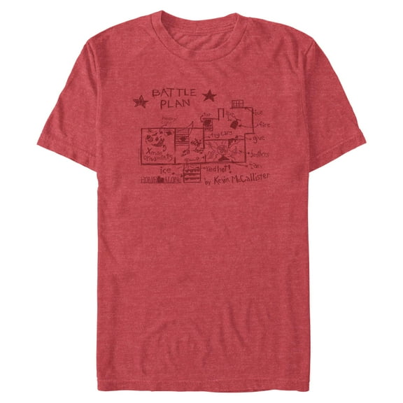 Mens Home Alone Battle Plan Sketch T Shirt