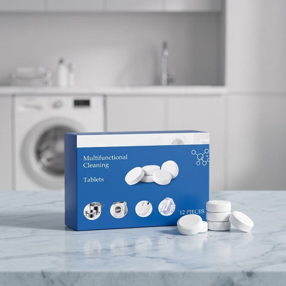 Active Cleaner Cleaning Machine Tablets Washing, Cleaner Deodorizer Mold Remover Washer, Cleaners Machine Washer Display Decor Use Accent Set Kit
