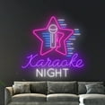thumbnail image 5 of Handmadetneonsign Karaoke Night Wall Art, Record Studio Wall Decor, Microphone Music Wall Decor, 5 of 5