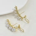 thumbnail image 5 of Sweet Christmas earrings, Santa hat earrings, small and exquisite design, cute pearl earrings Couple jewelry Valentine's Day gift, 5 of 5